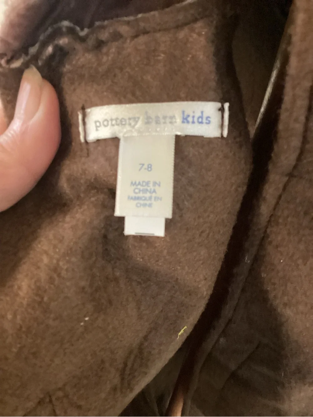Pottery Barn Kids Brown Root Beer Costume size 7-8 EUC